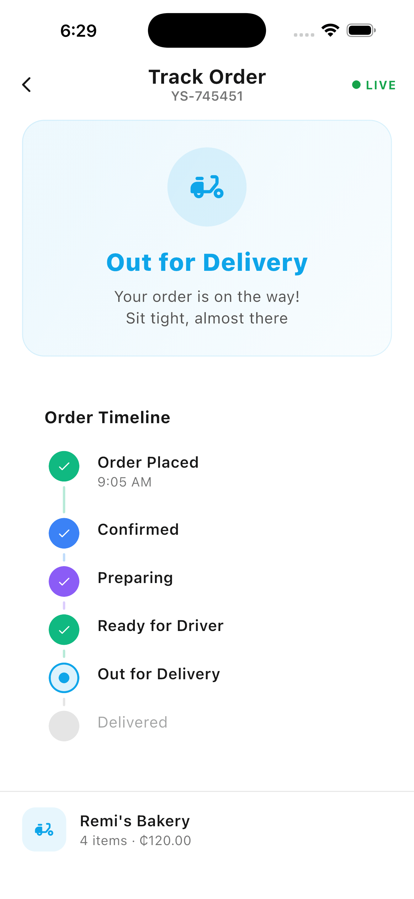 Track your order in real-time